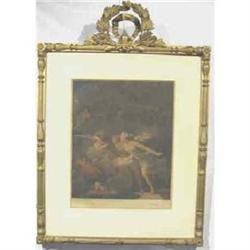 Mezzotint 1913 Original frame and plate #1592368