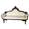 Image 1 : WHITE SILKEN CLEOPATRA VICTORIAN SOFA SETTEE #1592479