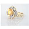 Image 1 : Yellow Sapphire and Diamond Ring in 18k  #1601505