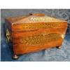 Rosewood Inlaid with Brass Regency Tea Caddy #1601522
