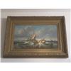 Image 1 : FRENCH PAINTING MARINA Artwork Dumont L signed #1601626
