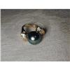 14K South Sea Black Cultured Pearl Diamond Ring#1601741