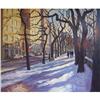 Michele Byrne, Snowfall by the Park, Oil on #1601885