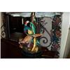 Antique Majolica Pheasants Bird Lamp #1601900