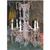 6 Light  bronze and Baccarat crystal chandelier#1601951