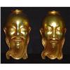 Image 1 : Antique Chinese Pair of Gilded Masks #1602031