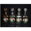 Image 1 : Set of 4 Verre Eglomise Mercury Glass Bottles #1602065