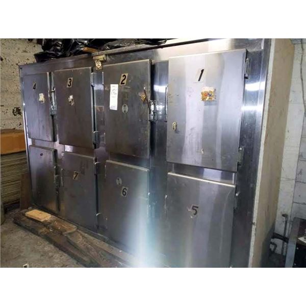 FRIGID IGLOO STAINLESS STEEL 8 DOOR FREEZER