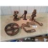 Image 1 : 3 Old Auto Jacks, Steel Wheel 10" & More!