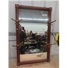 Image 1 : Hall Mirror w Hooks 25" x 41"