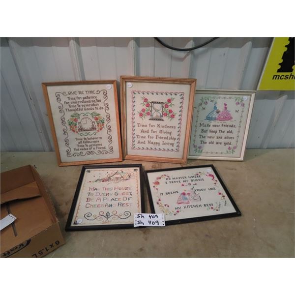 Embroidery Taglines 5 Framed Embroidery Slogans