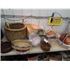 Image 1 : Baskets, Woven One, & Metal - Various Sizes