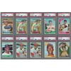 Image 1 : 1960s Topps Baseball Lot of (10) HOFers with Aaron, Banks, and More - All PSA Graded
