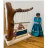 Image 8 : Vintage Set of 3 Navajo Made Dolls and a Weaver at her Loom.