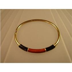 Bangle  14ct.  Gold  with  Black  and  Brown  #1564602