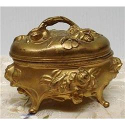 1904 CAST METAL JEWELRY BOX ART NOUVEAU #1564729