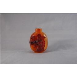 Chinese  carved  agate  snuff  bottle. #1564853