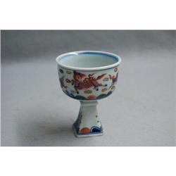 Chinese  blue  and  white  with  wu-cai  #1564865