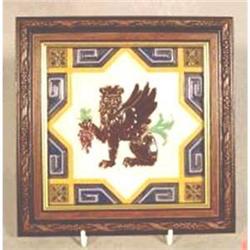 Minton Majolica Framed Tile c1870 #1564932