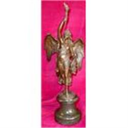 Bronze ANGEL Signed ANTIQUE Large - 1881 #1564968