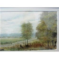 19Th. C. Landscape, Original Watercolor #1564985