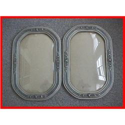 Pair Antique Bubble Glass Wood Frame/Frames #1565045