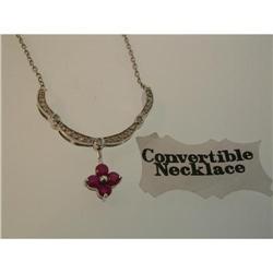 Diamond & Ruby convertible necklace #1565253