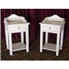Image 1 : SHABBY WHITE PAINTED COTTAGE NIGHTSTANDS TABLE #1565466