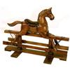 Image 1 : CLASSIC AMERICANA CARVED CHILD'S ROCKING HORSE #1565470