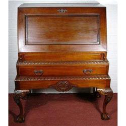 VICTORIAN CHIPPENDALE DOCUMENT DESK SECRETARY #1565471