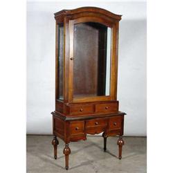 SMALL FRENCH VICTORIAN CHINA CURIO CABINET #1565486