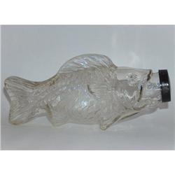 Figural Glass Flask Fish Candy Container Ca.#1572149