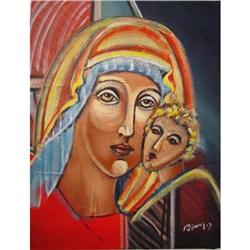 Virgin Mary Madonna & Jesus Child Painting #1572150