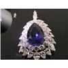 Image 1 : RHJ Synthetic Sapphire Pendant Cubic Zirconium #1572364