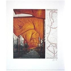 Signed Christo Gates On Embossed Paper #1572447