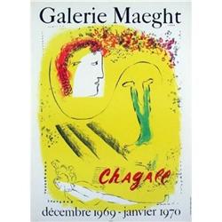 Chagall Yellow Background Mourlot Lithograph #1572548