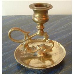 Engl. Brass Loch Ness Nessie Candlestick c1910 #1572901