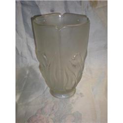 Large Frosted Glass Vase #1572920