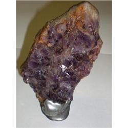 Large Natural Amethyst Rock on Pewter Base #1572927