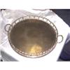 Image 1 : Large Detailed Handled Brass Tray India #1572932