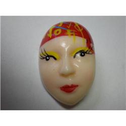 Beautiful Ladies Hand Painted Face Pin #1572937