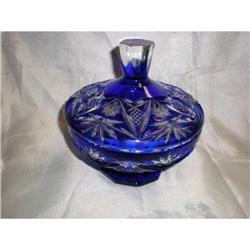 Blue to Clear Covered Candy Dish #1572951