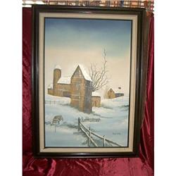 Large Oil on Canvas by Hoffman #1572970