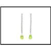 Image 1 : PERIDOT AND DIAMACAOND DANGLE EARRINGS(was #1572977