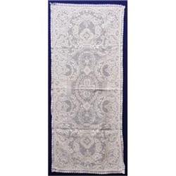 BEAUTIFUL ANTIQUE FLORAL  LACE RUNNER #1573061