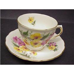 COLCLOUGH CUP and SAUCER - CHIC FLOWERS #1573073