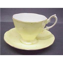 DECO ROYAL ALBERT CUP and SAUCER - PINK DOTS #1573075