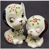 Image 1 : FIGURAL SALT & PEPPER - FLOWERS & DOGS #1573149