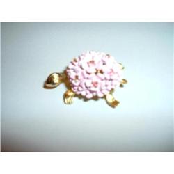 Vintage Rhinestone and Enamel Turtle Pin #1573496