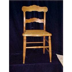 Bird's Eye Maple Chair-Rattan Seat #1573669